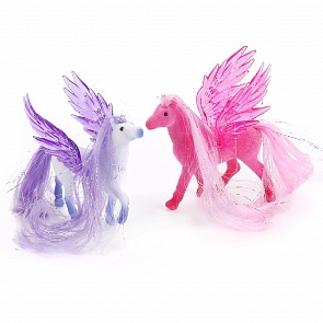 Набор из 2 пегасов c флокированным покрытием, с аксессуарами, 3 вида (Играем Вместе, 3374 PEGASsim)